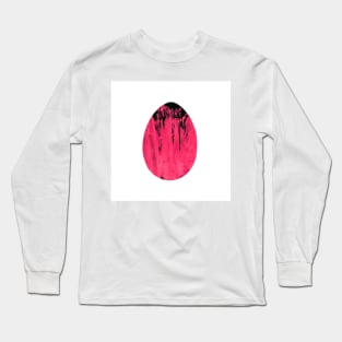 Easter egg - monochrome pink-black watercolor isolated on white background. Design for background, cover and packaging, Easter and food illustration, greeting card. Long Sleeve T-Shirt